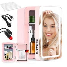 Mini Fridge Fridge 6L Refrigerators Small 12V 230V Runs Quietly With Mirror...