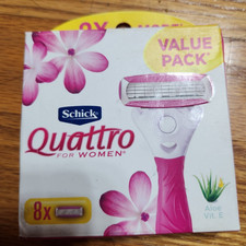 8X  Schick Quattro For Women Razor Blades Refills 1.62 per gallon