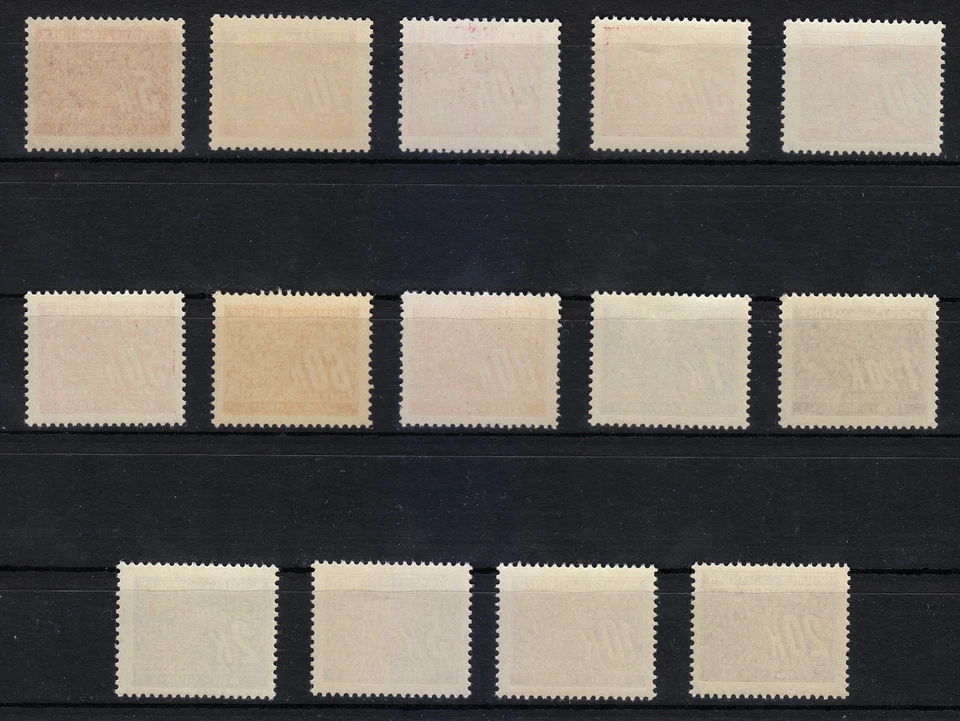 Estampillas vencidas de Bohemia y Moravia 1939/1940 MNH Mi 1-14 Sc J1-J14 - Segunda Guerra Mundial ** Foto 2 de 2