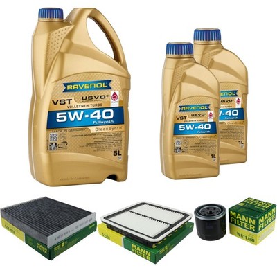 Inspektionspaket 7L RAVENOL Turbo VST 5W-40 für Subaru Outback 3.6 R AWD