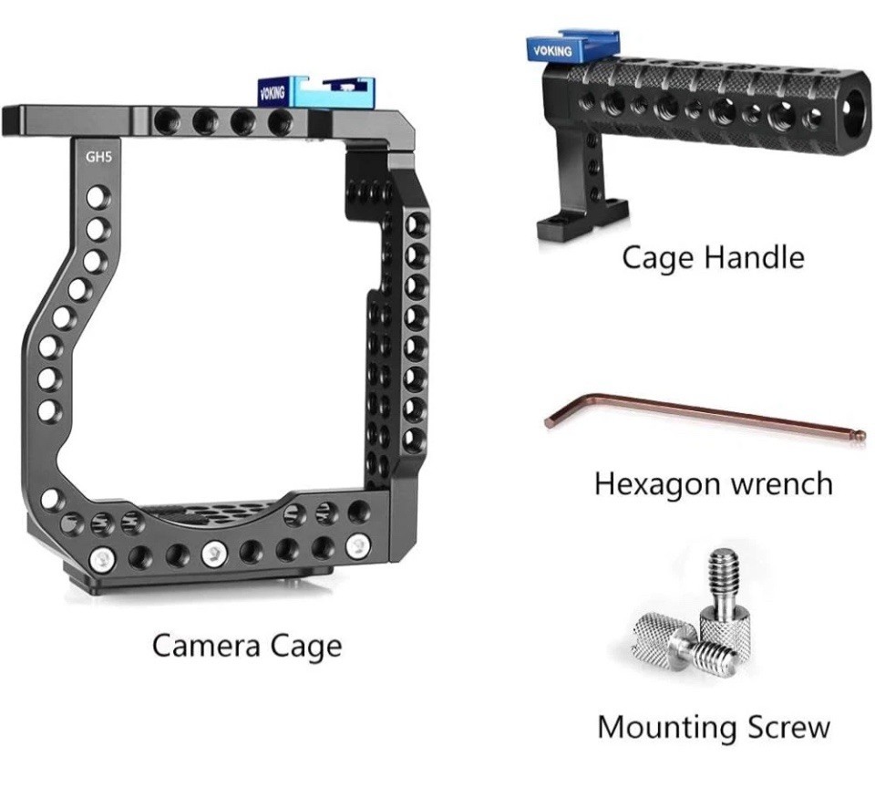 Camera Cage Voking Aluminum Alloy VK-GH5K Camera Video Cage & Top Handle