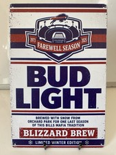Letrero de cerveza Buffalo Bills Bud Light - Blizzard Brew Farewell Season Highmark