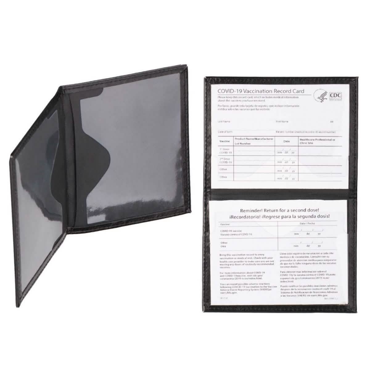 2-Pack: Faux Leather CDC Vaccination Card Immunization Record Protector Holder image 6