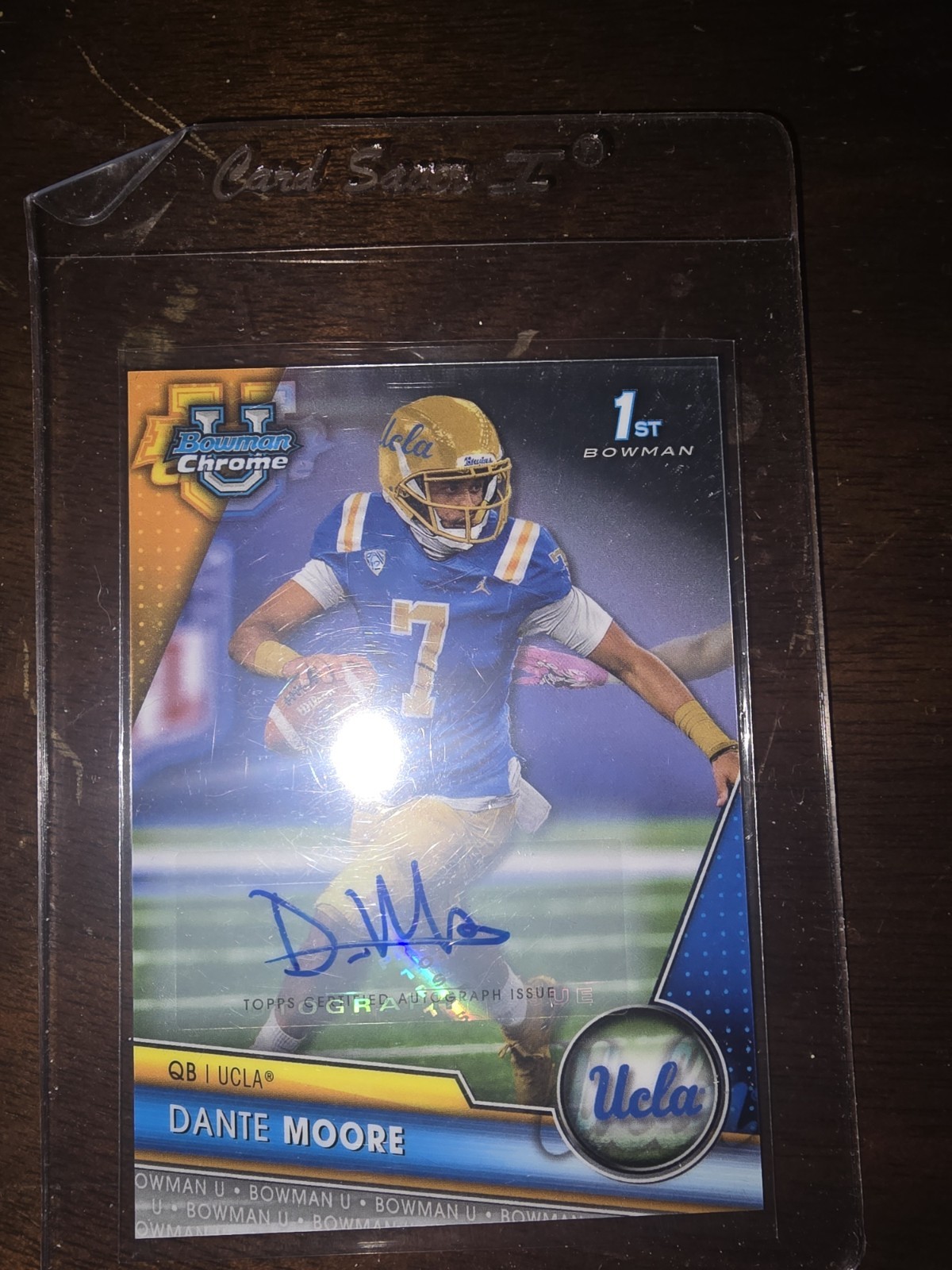 Dante Moore Auto 2023 Bowman University Chrome 1st Bowman Oregon Ducks #133 QB