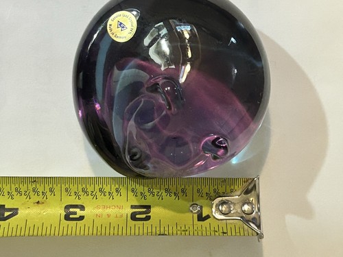 Vintage deutsche GW Amethyst lila Kristall schlafende Katze Briefbeschwerer - Bild 6 von 6