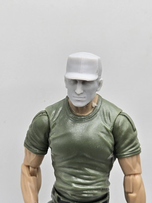 3d Printed  PREDATOR PONCHO Head#2 1:18 3 3/4'' GI Joe 25th Anniversary B89