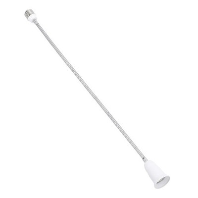 23.6 Inch E26/E27 Light Socket Extender for Medium Screw Base White
