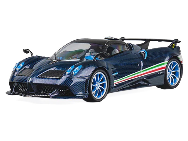 PAGANI HUAYRA TRICOLORE BLUE CARBON 1/64 BY CM MODEL CM64