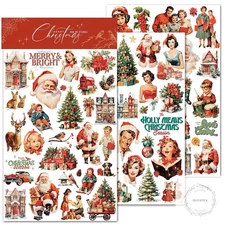 Rub on Transfers for Crafts Vintage Scrapbooking Stickers Small Decals Adults