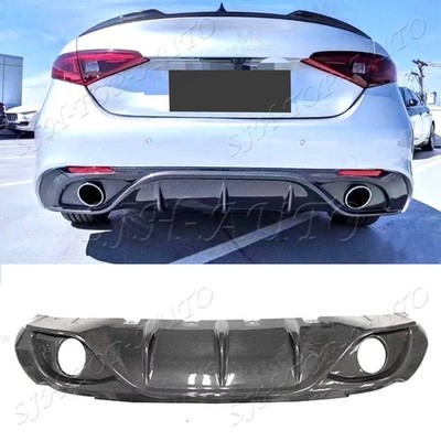 Rear Bumper Diffuser Lip For Alfa Romeo Giulia Sport 2017-2026 Real Carbon Fiber