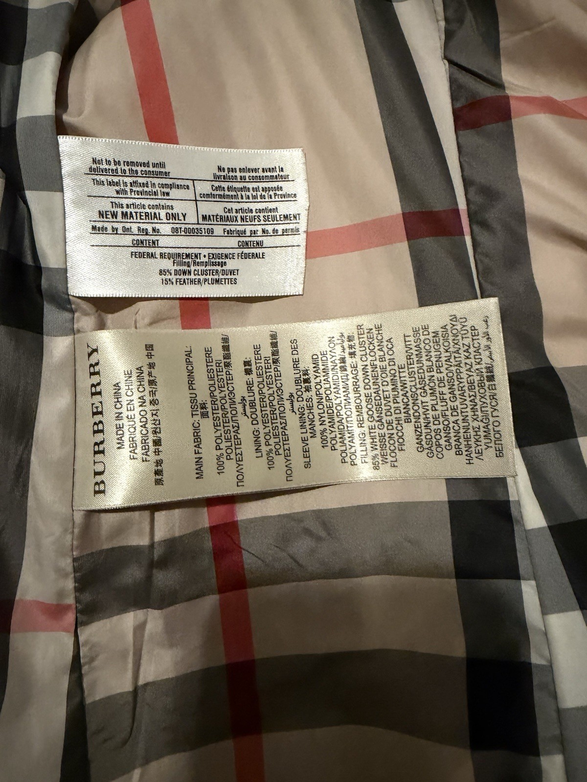 Woman's  BURBERRY BRIT Black Nylon Hooded Puffer Jacket  Coat Size S image 4