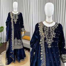 Salwar Kameez Indian Pakistani Wedding Party Wear Dress Bollywood Sharara Suit