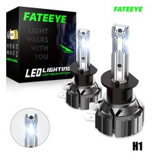 FATEEYE 2x H1 LED Headlight 10000LM 50W 6500K White Replace Hi-Lo Beam Bright