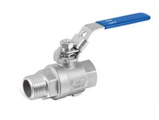 Valvola a sfera femmina-maschio inox aisi 316 nautica, enologia,idraulica NPT