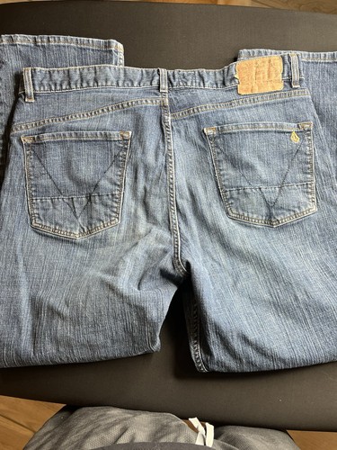Volcom Black Bart Straight Leg Stretch Denim Skate Jeans. Men's Size 36X30 - Picture 4 of 5