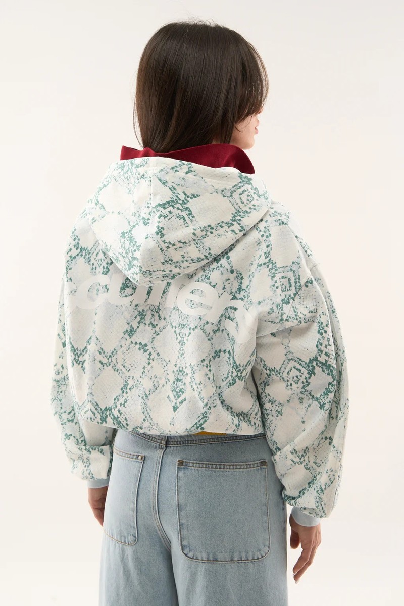 scuffers ブルー ヘビ文字 フーディ S 短丈 円堂守着用 Safari Blue Hoodie – Scuffers