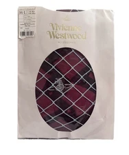 deadstock vivienne westwood squiggle fishnet  stockings tights socks xs s orb