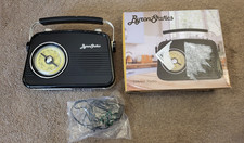 Byron Statics Portable Am FM Radio Retro Black