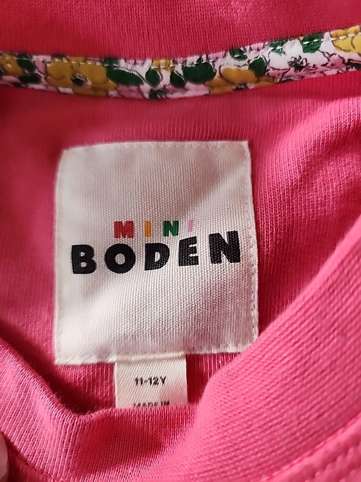 Mini Boden Girls Rose Pink Jorse Sweatshirt Size 11-12 Preowned - Image 3 of 4