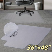 36" x 48" Home Office Chair PVC Floor Mat Studded Back with Lip for Pile Carpet