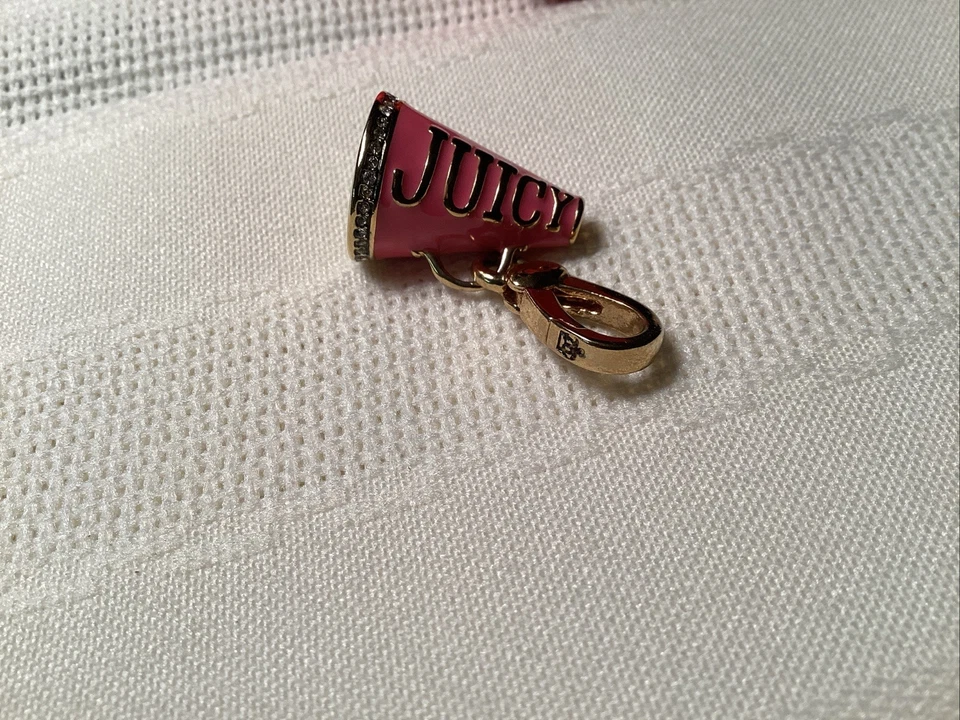 Juicy Couture Clásico Animadora Megáfono/Cuerno Pavé Esmalte Dije Foto 3 de 4