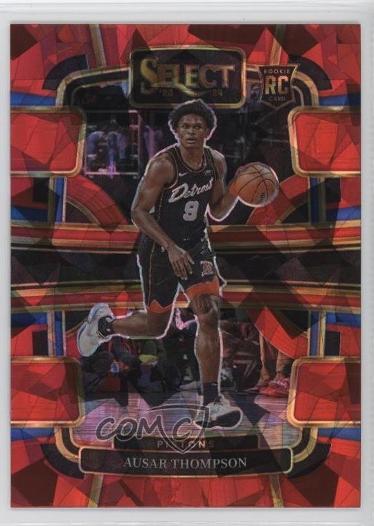2023-24 Panini Select Concourse Red Cracked Ice Prizm Ausar Thompson #95 1gx0