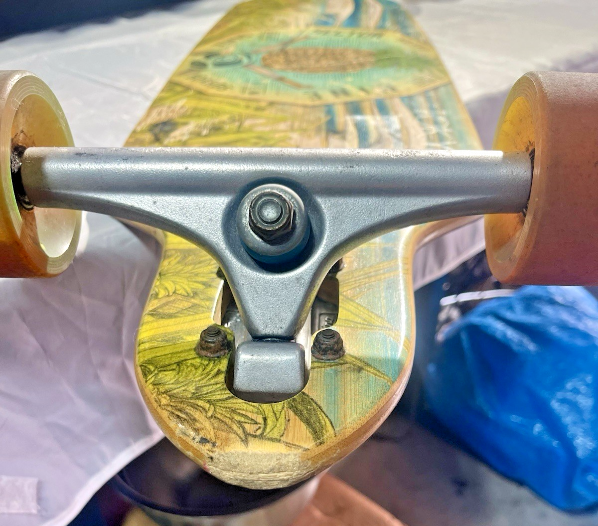 Sector 9 Mini Lookout Bamboo Drop Thru Complete Longboard Beach
