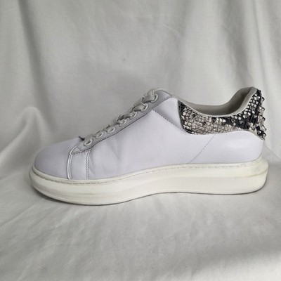 Steve Madden Froster 2 Mens 10 White Snake Print Studded Platform Sneakers