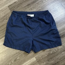 Vintage 90 s Nike Navy Blue Nylon Track Shorts Windbreaker Men s Large 12-14 L