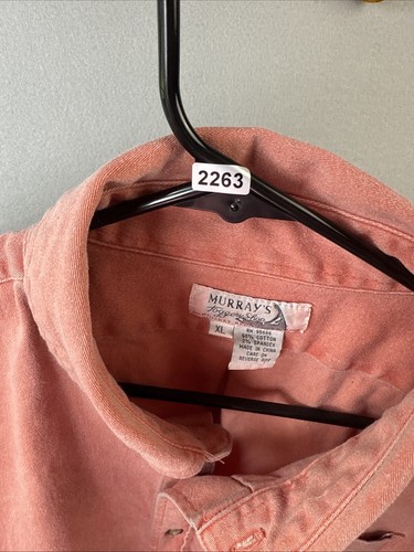 Murrays Toggery Shop Shirt Mens XL Faded Salmon Nantucket Reds Collection Twill - Imagen 13 de 13