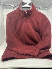 VTG Ocean Pacific 1/4 Zip Pullover Men Size Medium Burgendy Y2K