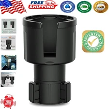 Patented Car Cup Holder Expander: Adjustable for 32-40oz Bottles – Universal Fit