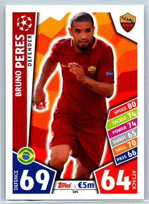 Bruno Peres 2017-18 Topps Match Attax UEFA Champions League Roma #385