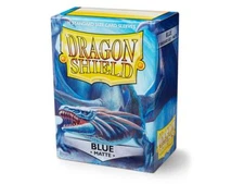 Matte Blue Case Display Dragon Shield Standard Size Sleeves - 10 Packs
