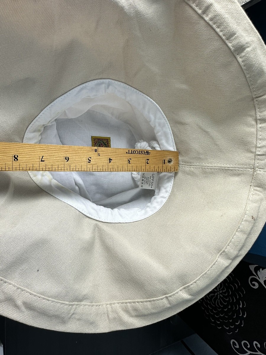 Scala Collection Ivory Beige Bucket Beach Cotton Floppy Sun  display picture 1