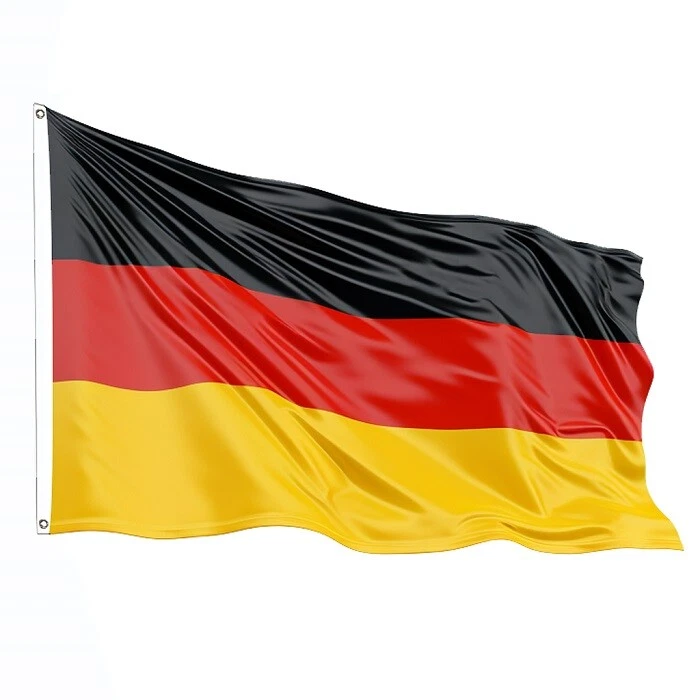 🇩🇪 Deutschland Flagge Deutsche Fahne Hissflagge mit Metallösen XXL Fussball WM - Bild 1 von 2