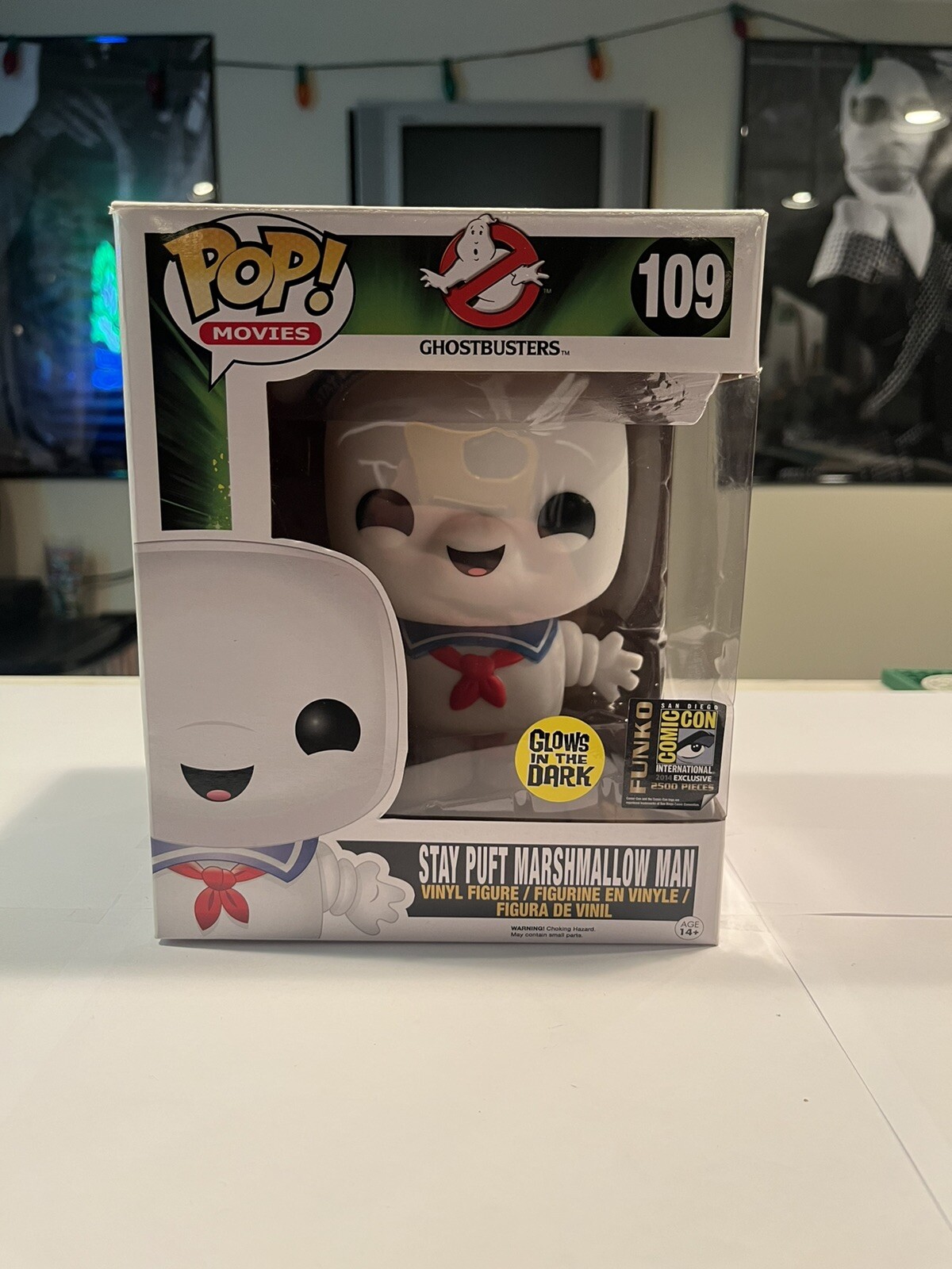 Stay Puft Marshmallow Man Cazafantasmas Brilla En La Oscuridad Gitd Funko Pop #109 Sdcc