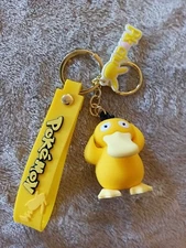 PSYDUCK "POKEMON"-  KEYCHAIN/ BACK PACK CLIP-3D-PVC-NEXT DAY SHIPPING