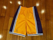 Los Angeles Lakers Basketball Shorts Mitchell  Ness Kids Unisex Sz Youth Large