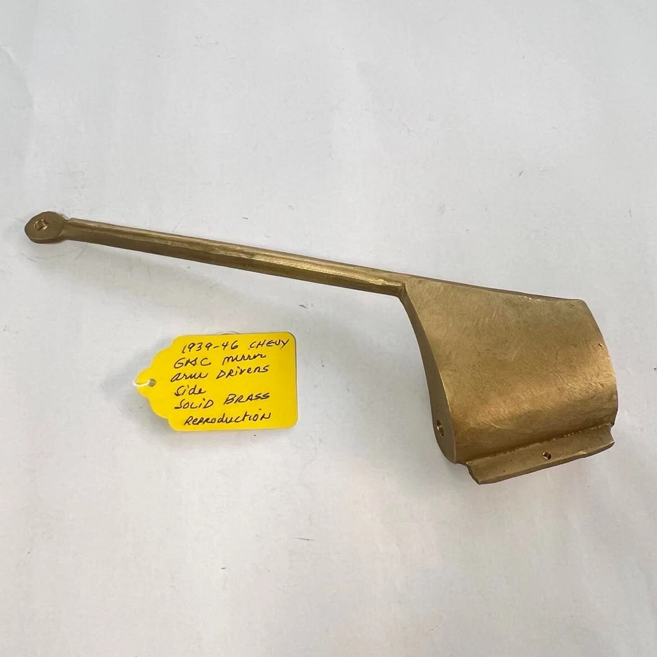 Reproducción 1939-1946 Chevy GMC Truck brazo espejo latón macizo lado del conductor Foto 2 de 4