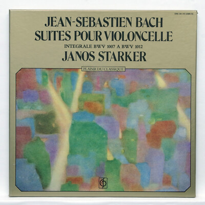 JANOS STARKER ⸺ JS BACH the 6 suites for cello solo ⸺ EMI 3xLPs