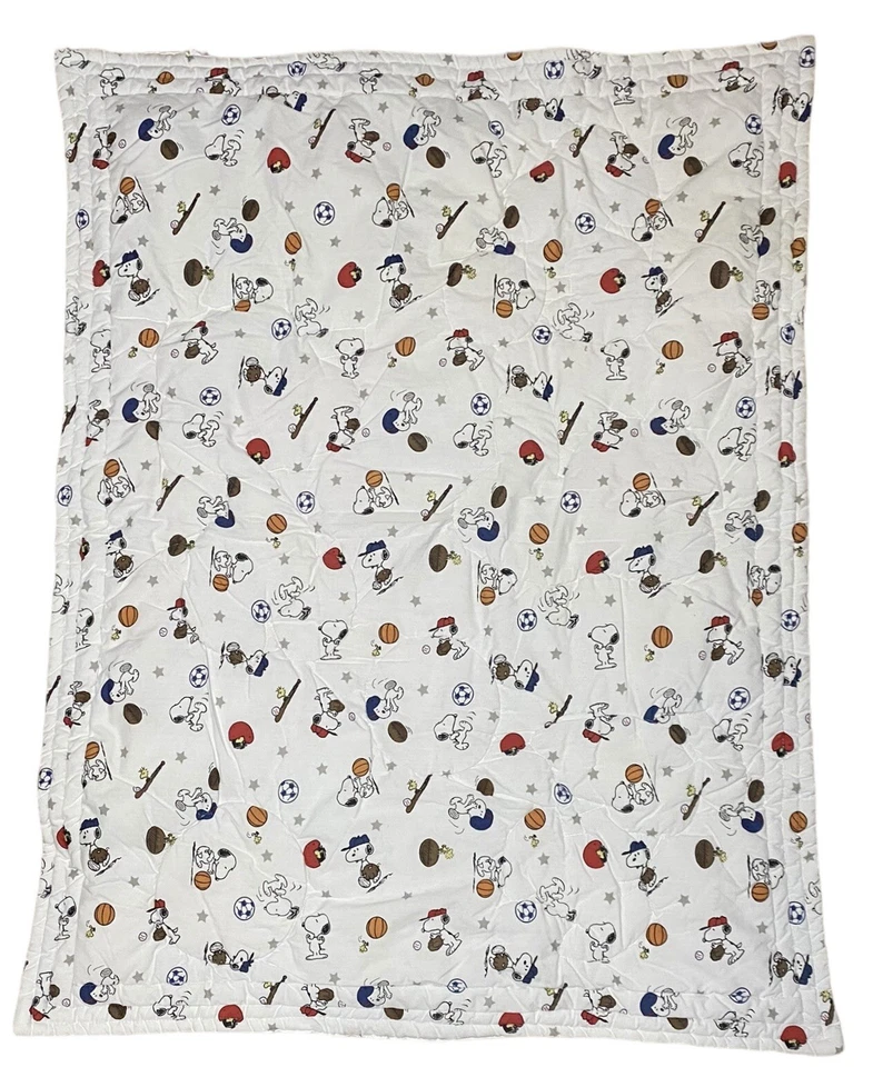 Juego de sábanas ajustables Peanuts Snoopy manta cuna niño edredón deportes fútbol Foto 3 de 4