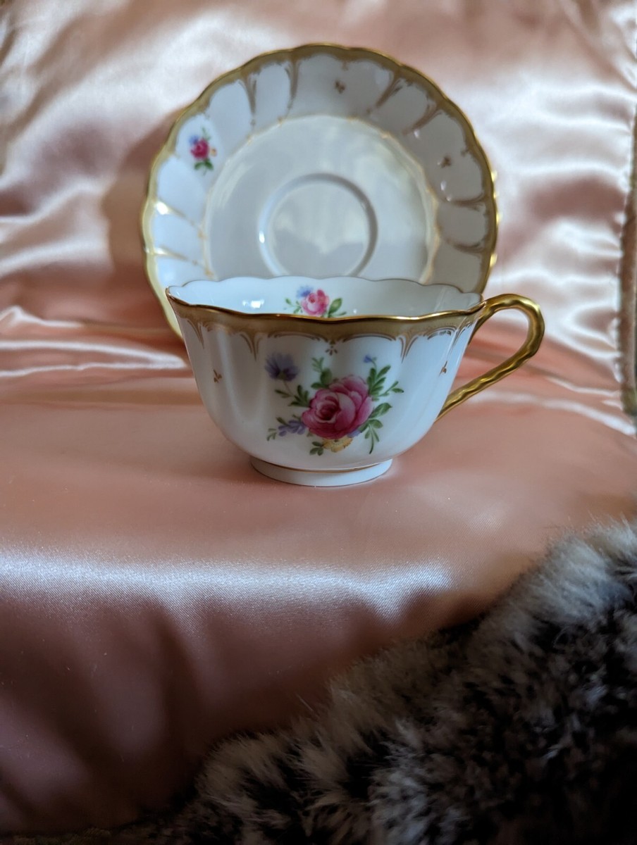 Noritake Diamond Collection Tea Cup Set Rare Hand Painted Minerva 