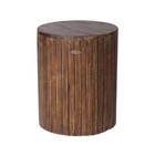 Patio Sense Outdoor Side Table Michael Round Solidwood Garden Stool Medium Brown