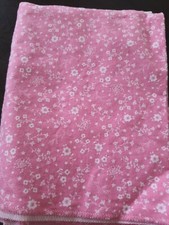 Carters new Pink Cotton Flannel Baby Girl Receiving Blanket Flowers White lovey