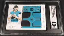 SGC 10 1/1 RC JSY /75 TREVOR LAWRENCE QUAD PATCH ✨SSP ROOKIE 2021 Panini Encased
