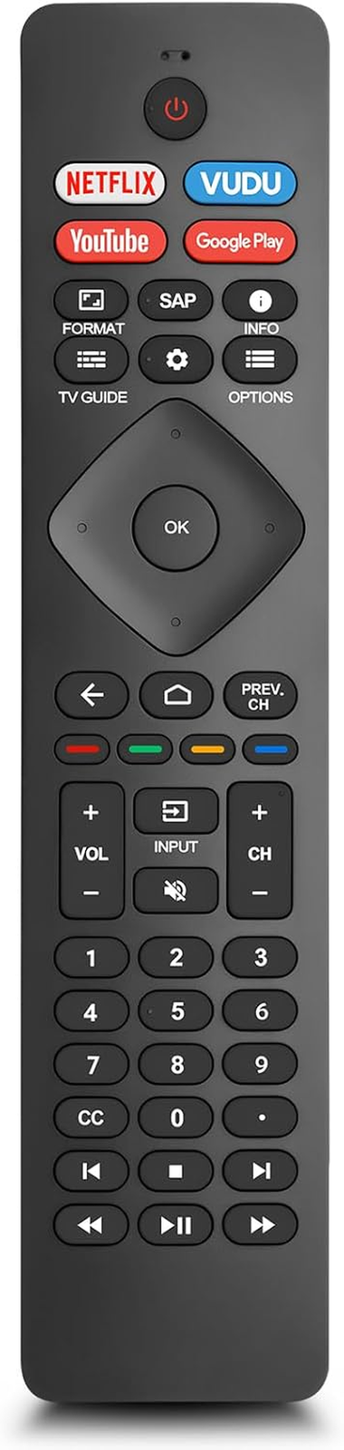 Philips Smart TV Replacement Remote for 4K UHD and LED Models