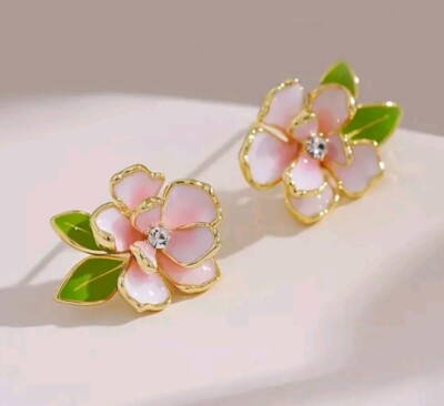 Flower earrings easter Spring fashion jewelry FAST Free Ship 0.5 Inch