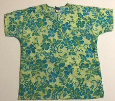 Womens Hawaiian Scrub Top Size XS