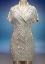 Love Change Women's Sweater Dress Sleeveless Beige Size S